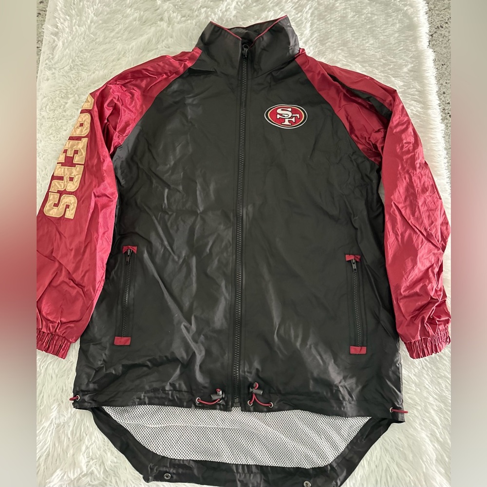 San Francisco 49ers Official NFL Windbreaker Zip Jacket Vintage L‎ Large